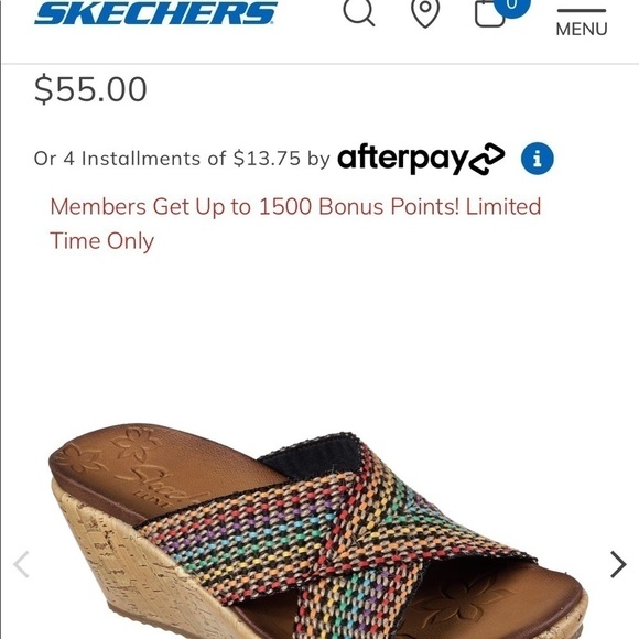 𝅺BEVERLEE “DELIGHTED” SKETCHERS RAINBOW PLATFORM WEDGES - Picture 10 of 11